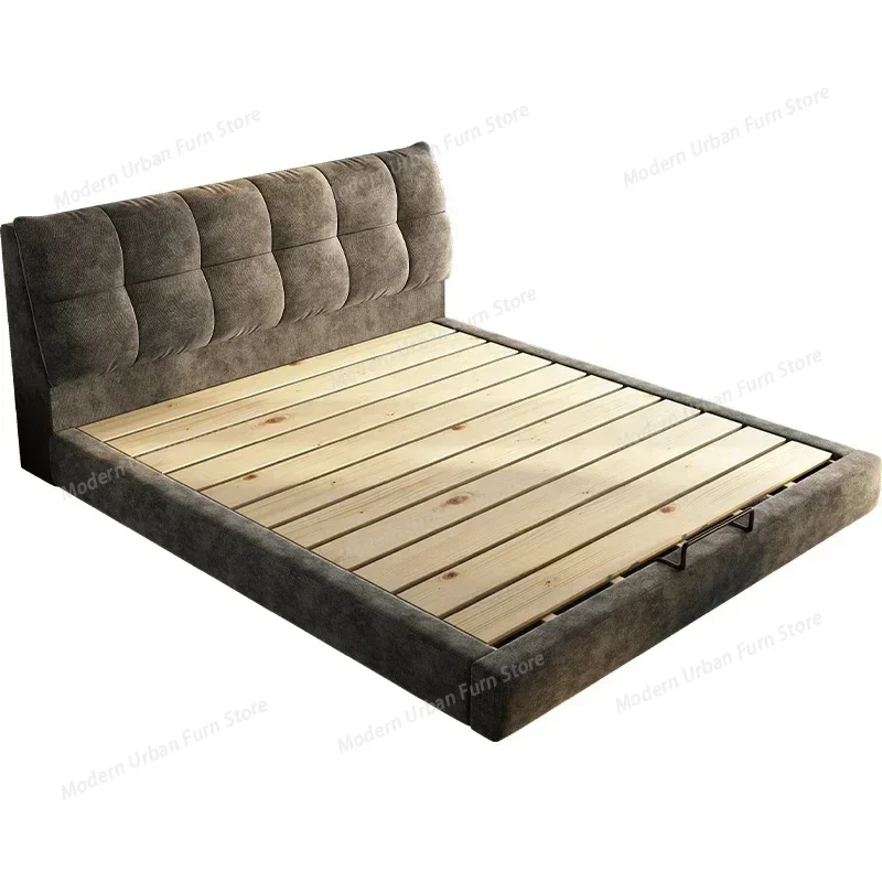 

Роскошная кровать King Size с основанием и каркасом, двуспальная кровать King Size с изголовьем, мебель для дома в скандинавском стиле, 180x200 см