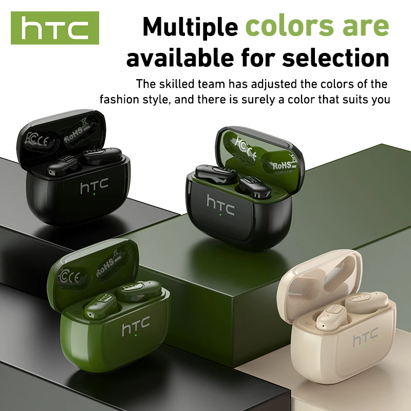 Auriculares Traductor de Idiomas 2026 con Sonido Envolvente HTC NE51, Auriculares de Traducción por IA, Intraaurales Deportivos con Ajuste Seguro para Correr y Gimnasio