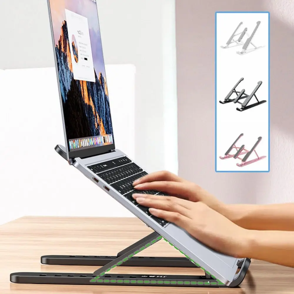 

Portable ABS Laptop Holder Stand Aluminum Alloy Lifting Notebook Support Base Non-slip Foldable Laptop Cooling Bracket Work