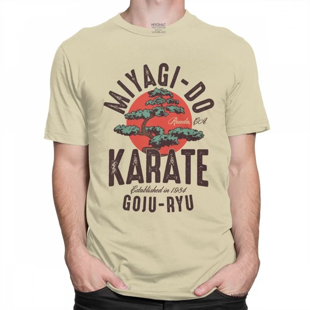 Hahayule Vintage Miyagi Do Inspired Karate T Shirt Men Cotton Tshirt Japanese Kung Fu Tee Tops Short Sleeve Fashion T-shirt