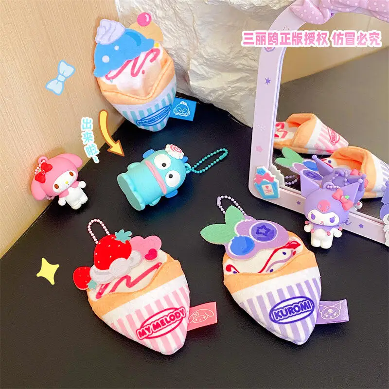 

Милый брелок Hello Kitty из серии Sweet Crepe: креативный мультяшный кулон-кукла для рюкзака, украшение для девочек