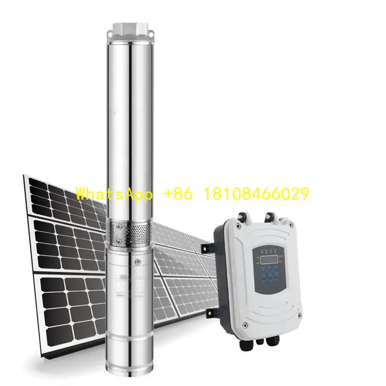 

Pump Solar Powered OEM Customizable 100 m Deep Well Solar Water Pump Kit 3 Inch Submersible DC Brushless Bore