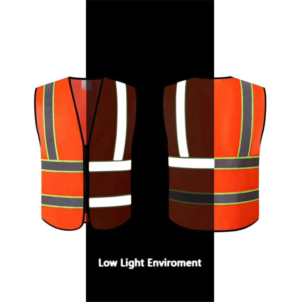 Safety Vest, Bright Neon Building Protective Film, Reflective Vest, Protective Warning Clothing,B