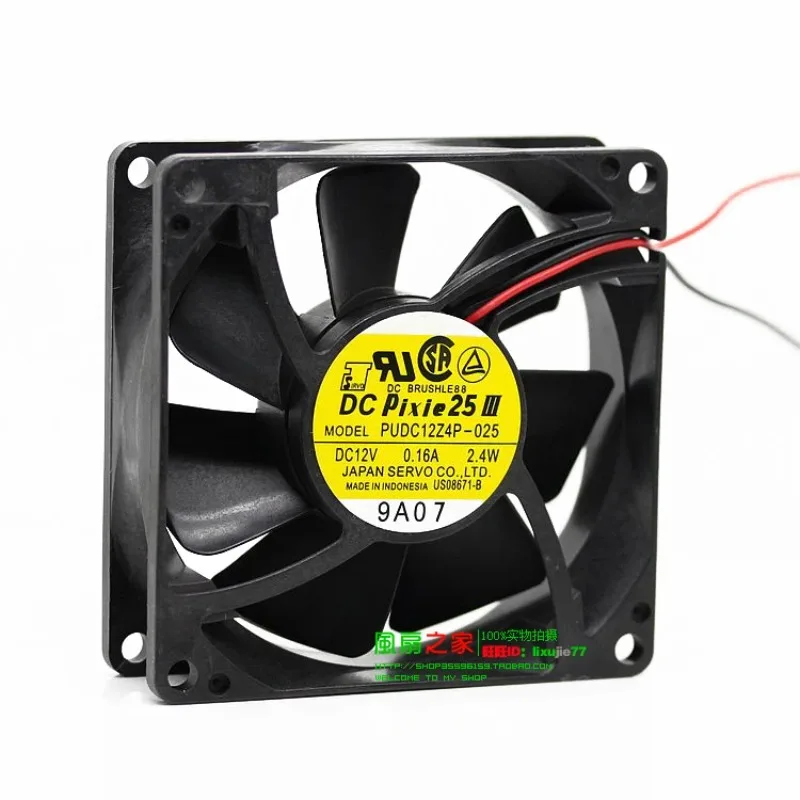 JFG For SERVO PUDC12Z4P-025 24V 0.16A Double Ball Bearing 8CM 8025 High Air Volume Cooling Fan