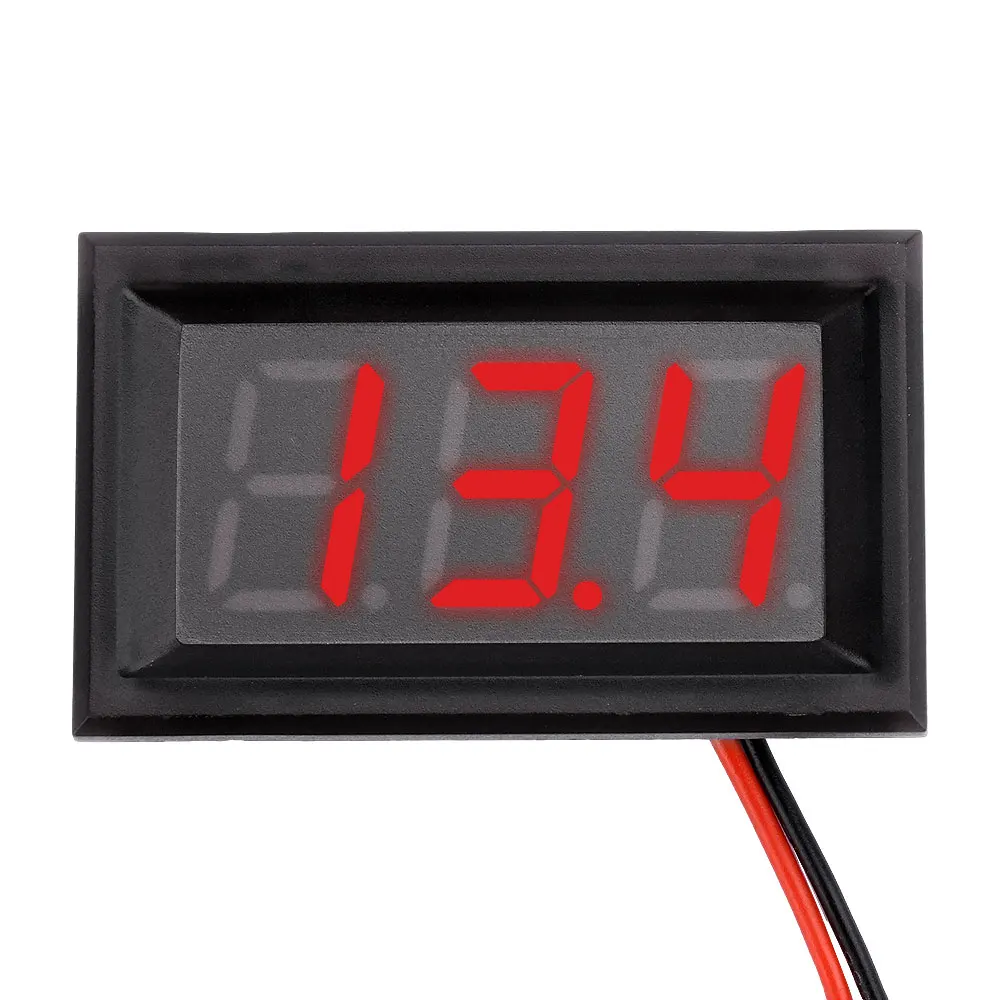 DC 4.5-30V Waterproof Digital Car Voltmeter Automotive Voltage Meter 12V 24V Motorcycle Vehicle LED Display Voltage Tester