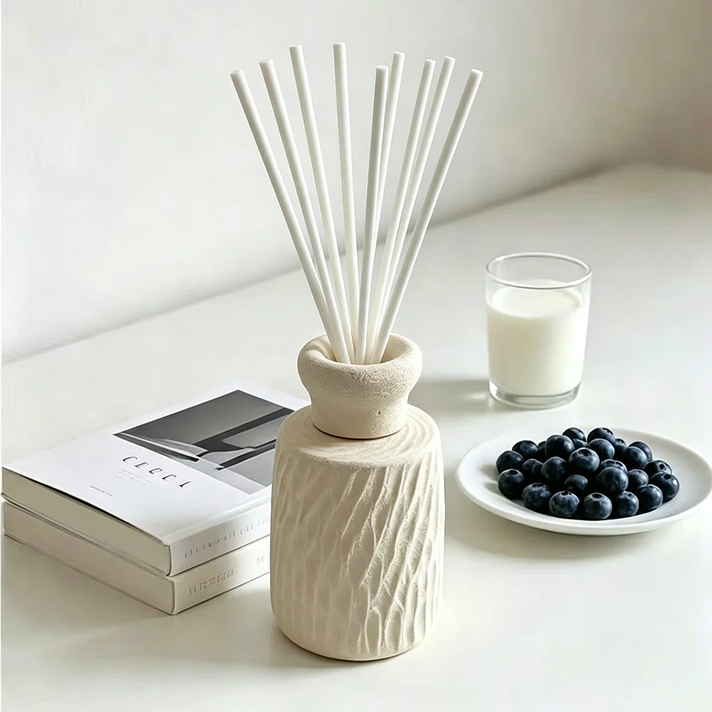 Wholesale 25cm 500/1000/1500 Pcs White Black Fiber Reed Diffuser Sticks Aroma Volatile Replacement Stick for Essential Oil