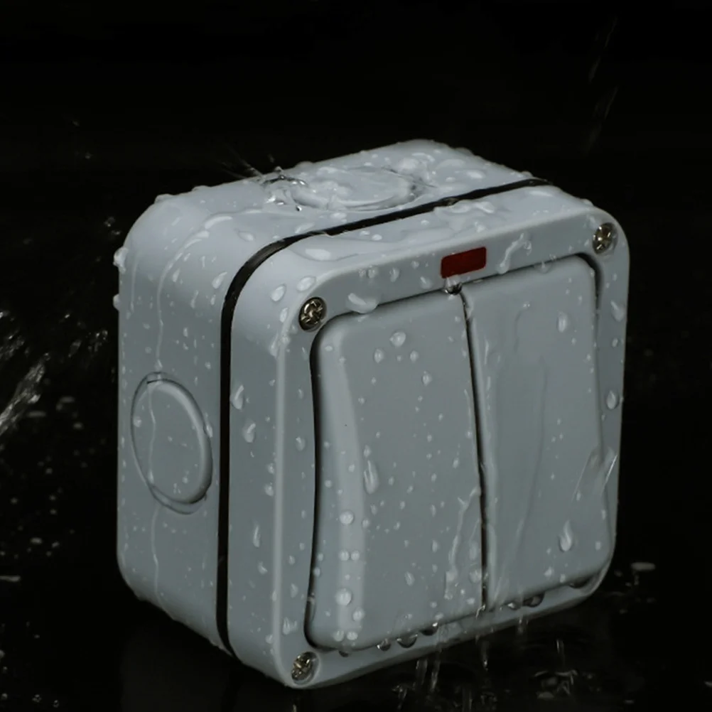 

Weatherproof Outdoor Switch Plastic Light Button for Gardens Bathrooms Rainy Days Access Control Outdoor Light Switch