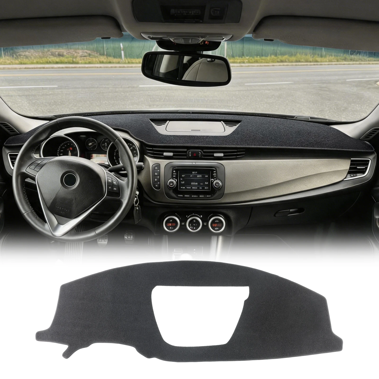 Pour Alfa Romeo Giulietta 940 2010 2011 2012 2013 2014 2015 2016 2017 2018 2019 2020 2021 Tapis de tableau de bord de voiture anti-reflet