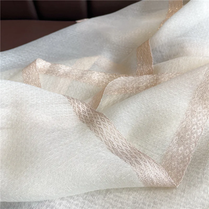 Modischer Luxus Einfarbiger Langer Seidenschal für Damen Weicher Glatter Schal Kopftuch Hijab Outdoor-Schal Langer Umhang Strandtuch – Detail 39