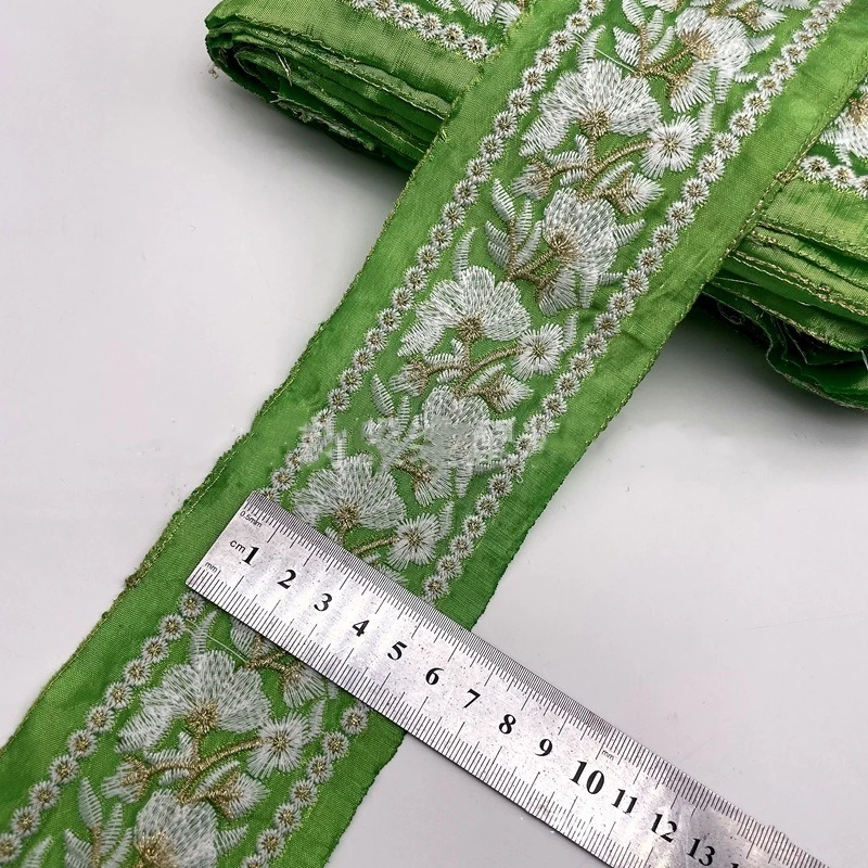 1 Yards Ethnic Embroidered Ribbons Trim DIY for Decoration Handcraft Apparel Sewing Fabric