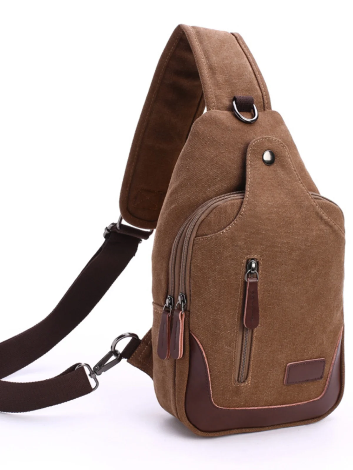 

Повседневная мужская парусиновая сумка через плечо на одно плечо для занятий спортом на открытом воздухе, модная нагрудная сумка для верховой езды, сумка для отдыха на молнии...