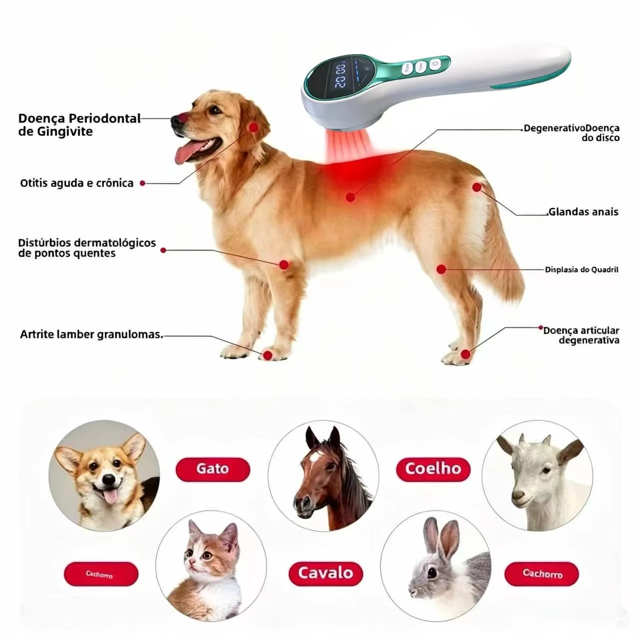 B Cure 650nm 808nm Cold Laser Therapy Device Medical Grade Handheld for Sciatica Nerve Pain and Joint Inflammation