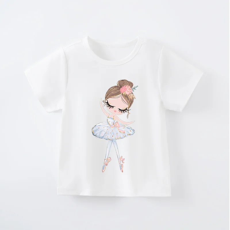 Short Sleeve Print 2024 New Style T-shirt Boy Girl Baby Clothes Children Kids Outdoor Summer Casual Cartoon Soft Trendy Hipster