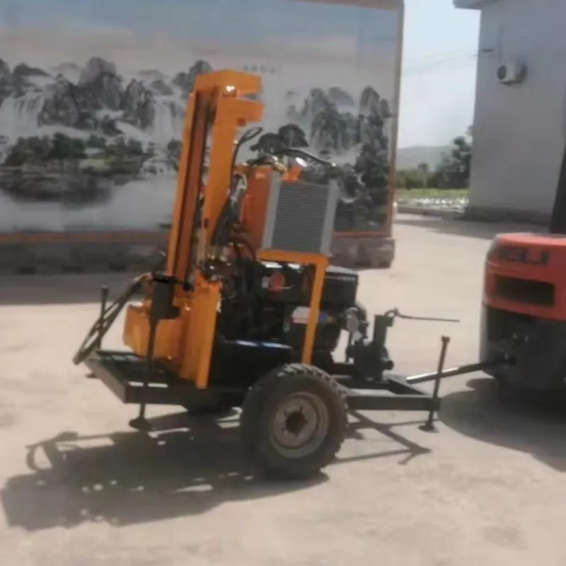 

Portable Water Well Drilling Rig with Compressor Borehole Machine 200m Diesel Mini Samll Drill Rig