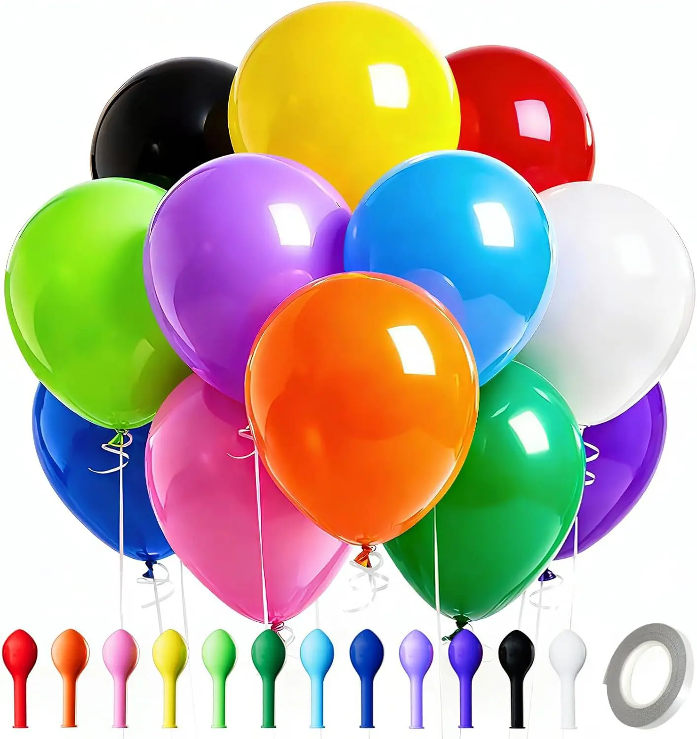 5/10/12 inch 10/20/30pcs matte multi-color latex balloon set, suitable for weddings, birthdays, themed parties, pre wedding part