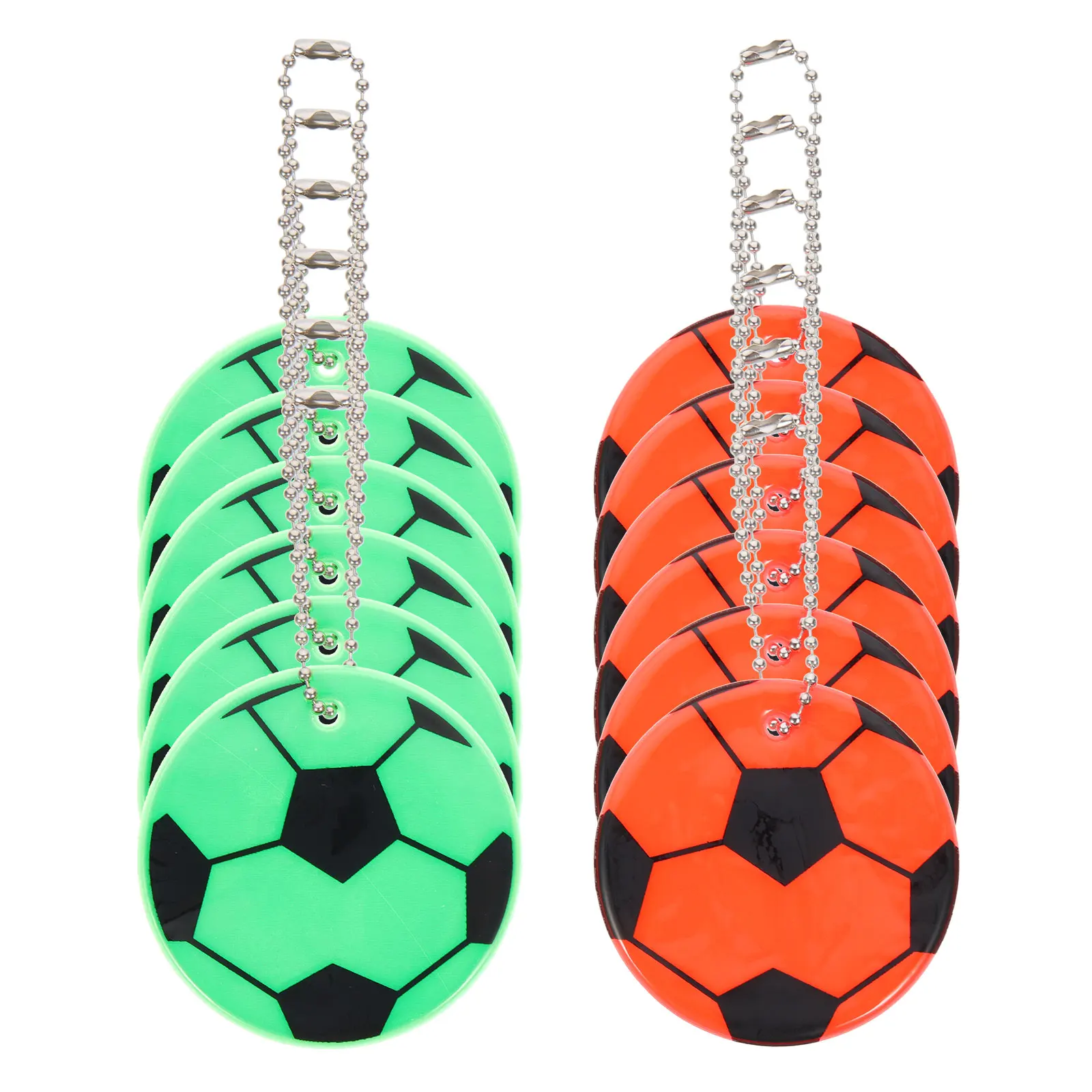 

12 Pcs Soccer Reflective Pendant Hanging Decor Running Decorations for Party School Bag Ornaments Child