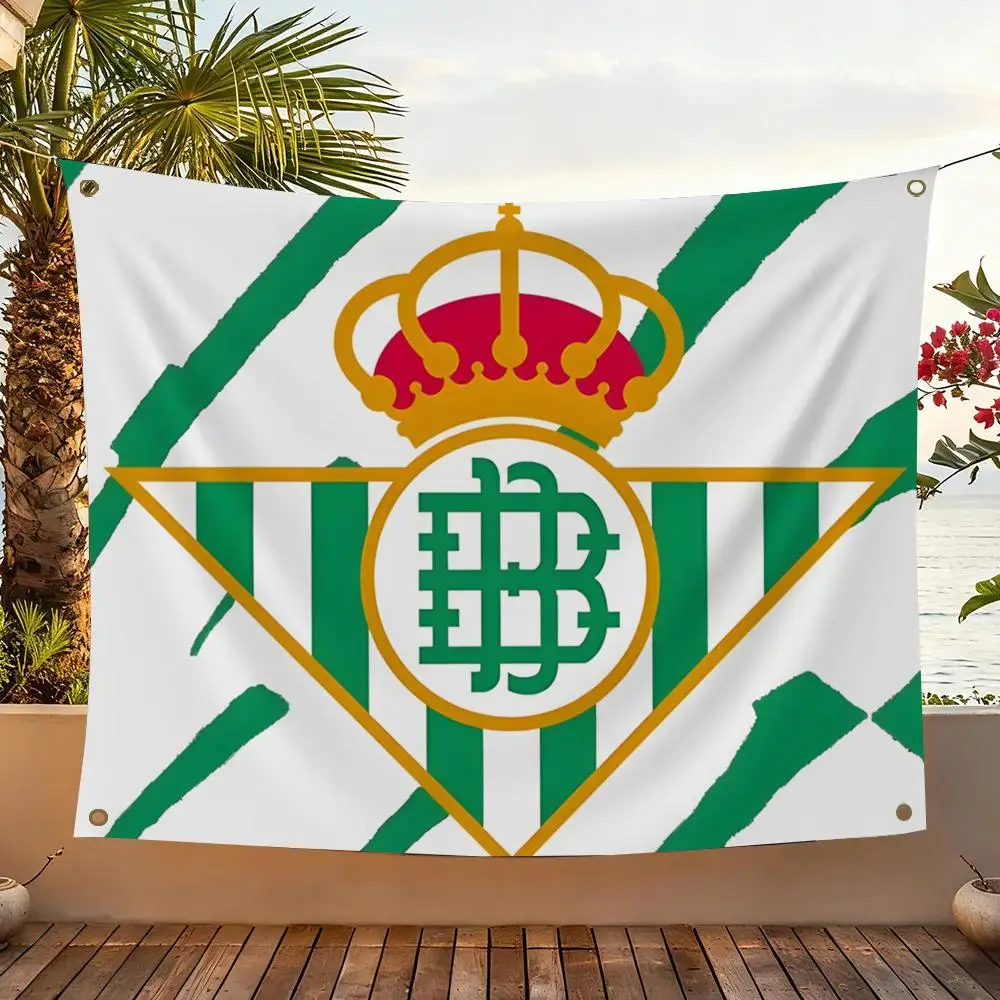 Football Club R-Real B-Betis Balompié Flaggen für drinnen und draußen, dekorative Flagge, Wand- und Gartenbanner, Dekoration für Haus und Garten