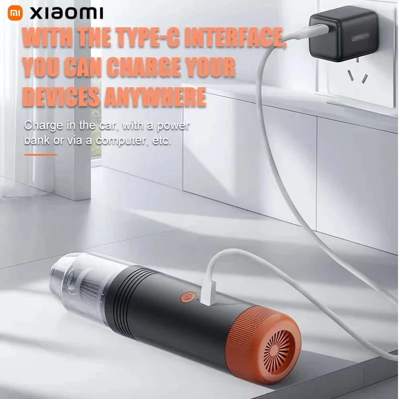 Xiaomi Car Vacuum Cleaner Electric Household Mini Portable High Power Handheld Wireless Powerful Dust Remover Deep Cleaning Hot