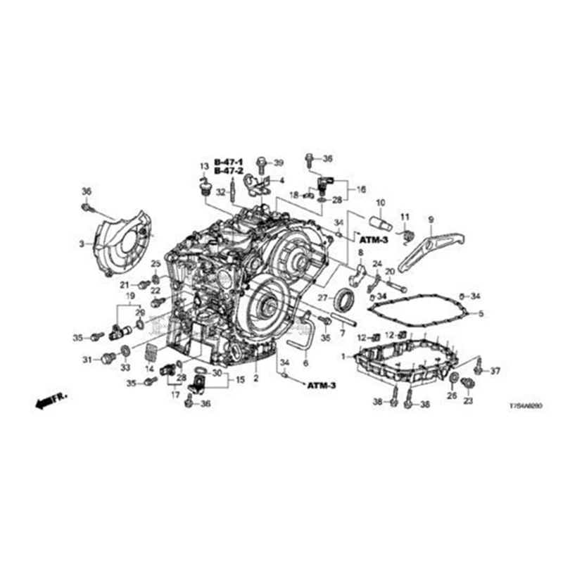 1 szt. Automatyczna skrzynia biegów miska olejowa części zamienne do Honda Fit 2015-2019 HR-V 2016-2018 21151-5T0-000 211515T0000