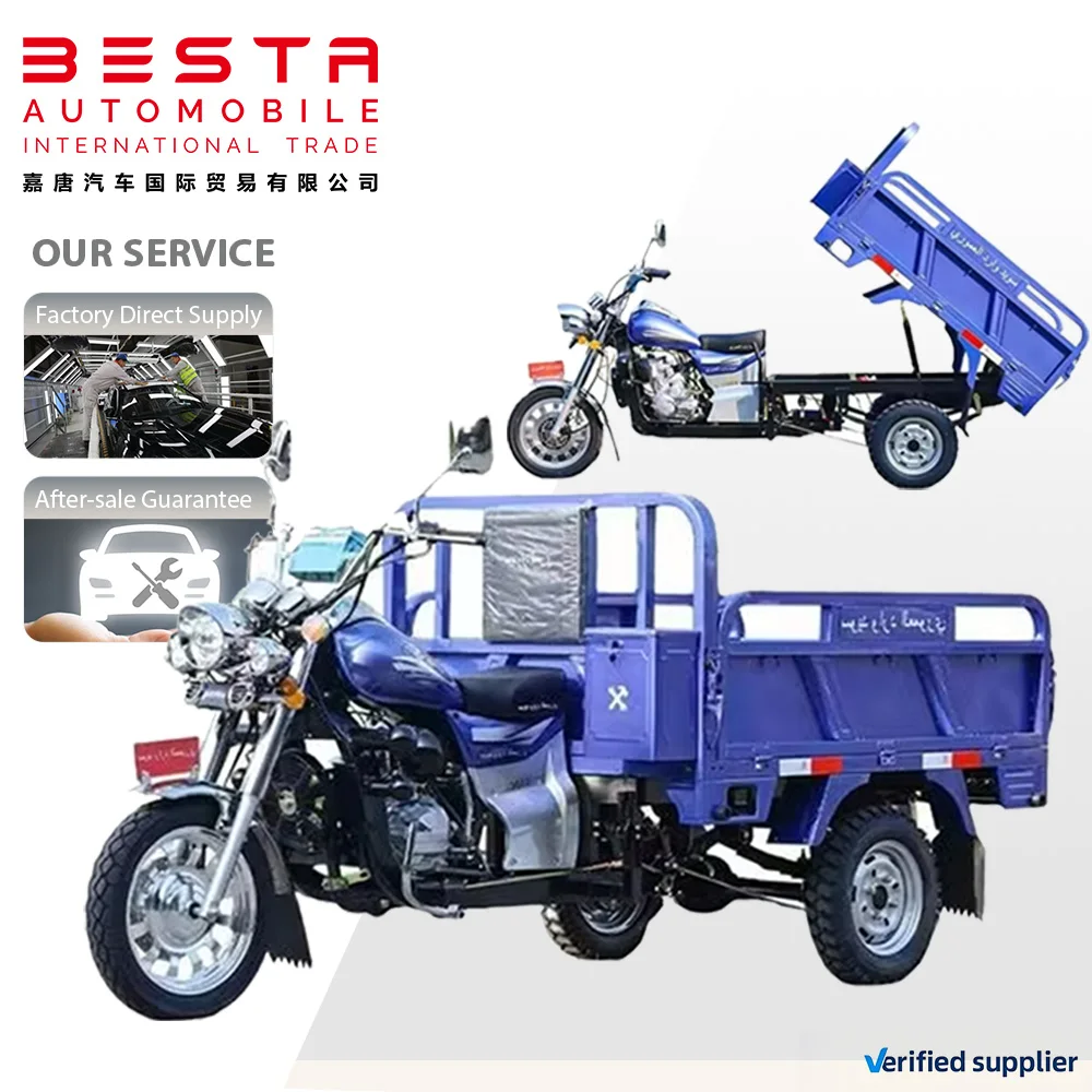 High Quality Motorized Reverse Tricycle Open Body Water-Cooled 400kg Payload All-Terrain Cross-Border Cargo