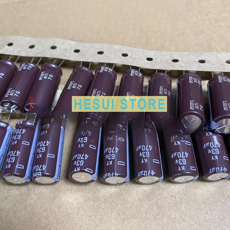

10 шт. электролитических конденсаторов 63V470UF 12.5X30 KY, высокочастотные, с низким сопротивлением, 470UF 63V
