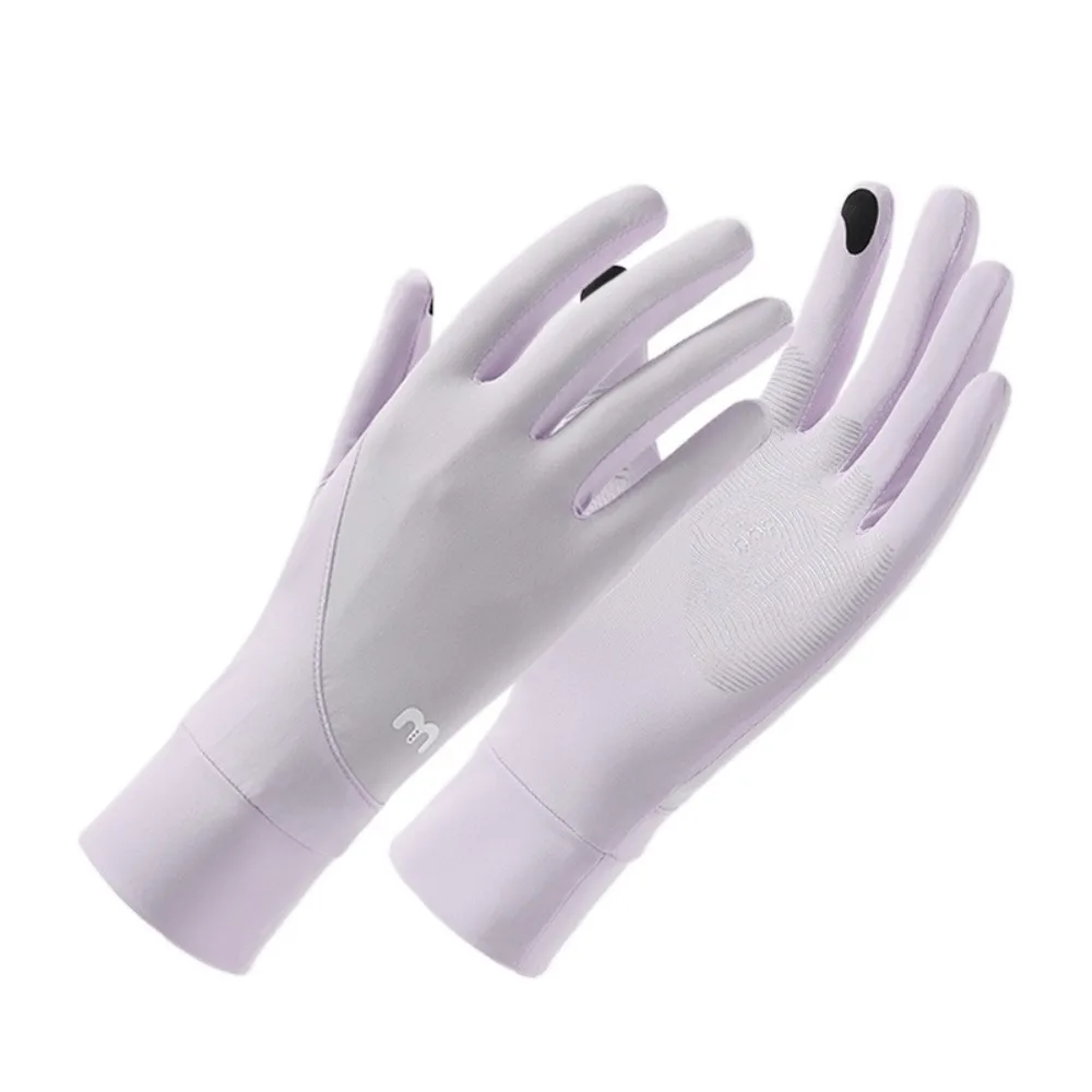 

New Touch Screen Ice Silk Gloves Anti-UV Highly Elastic Riding Driving Gloves Breathable Non-slip Driving Mittens Summer