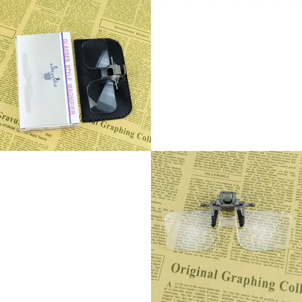 652F Clip-on Glass Head-mounted Glasses 2x for Learning Office Reading DIY