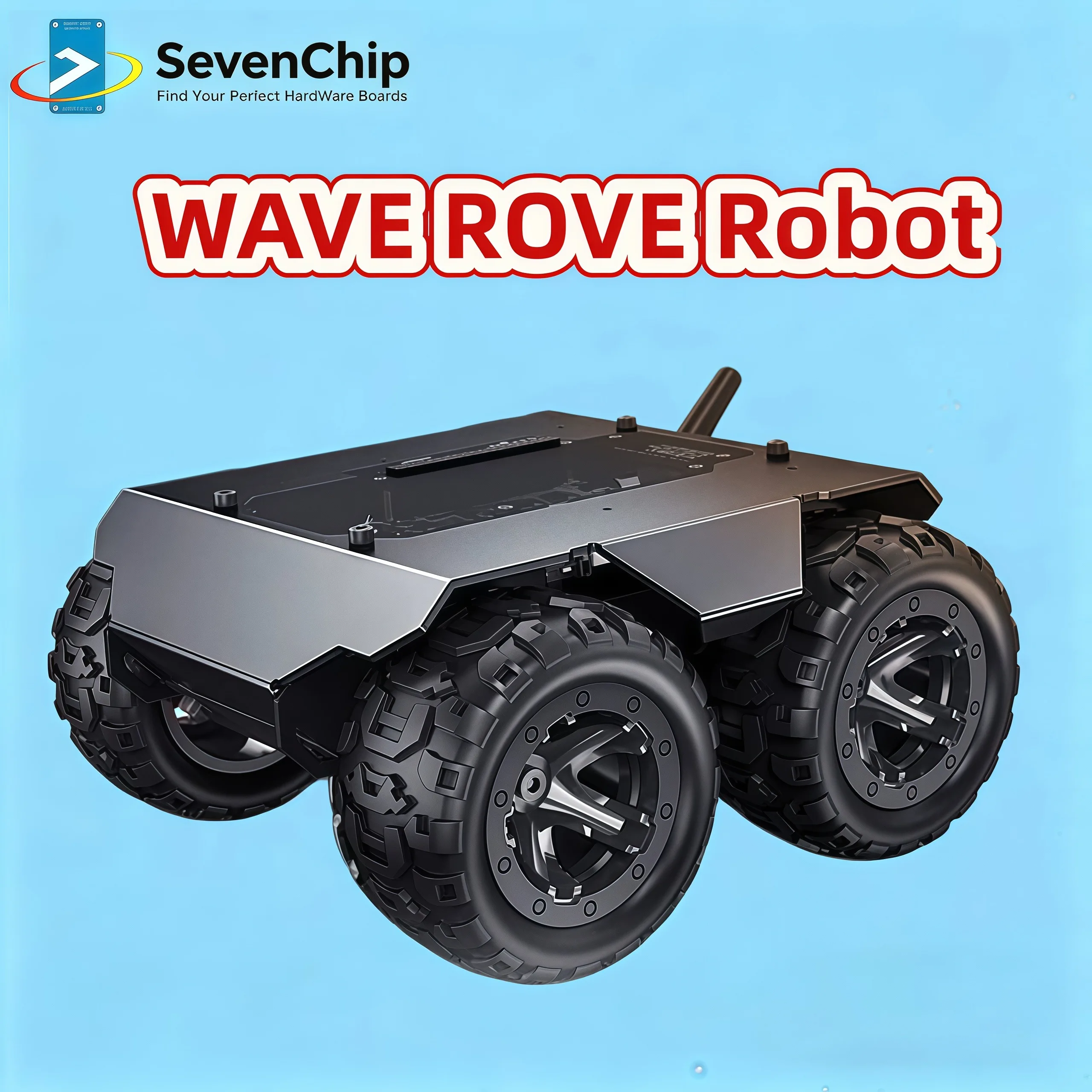 WAVE ROVER 4WD Mobile Robot Chassis, Full Metal Flexible Expandable Robot Platform ESP32 Onboard Module, Multi-Main Controller