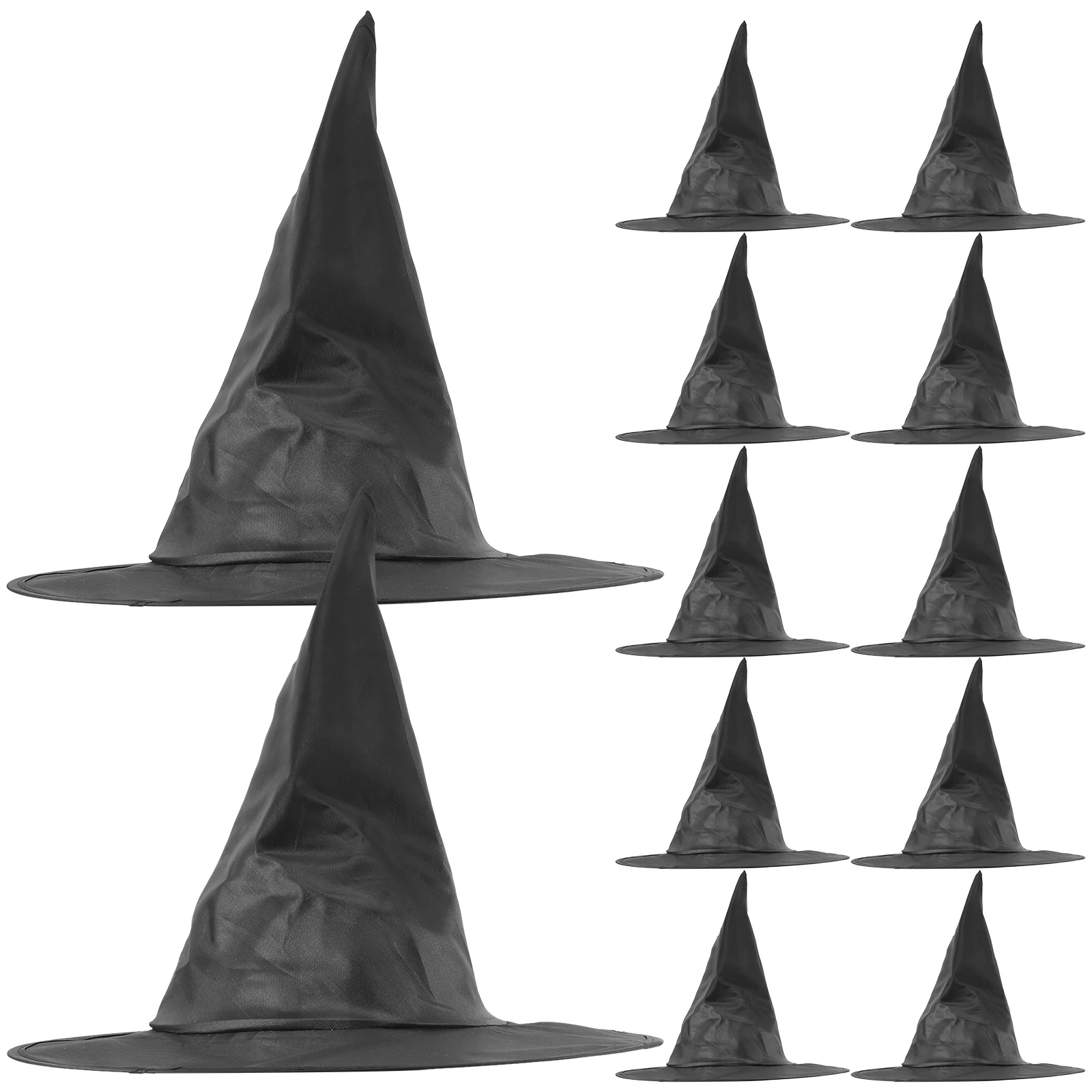 Chapeaux de sorcière d'halloween en tissu Oxford, 12 pièces, accessoires de Costume légers et durables, fournitures de fête, coiffure décorative de sorcière, Cosplay