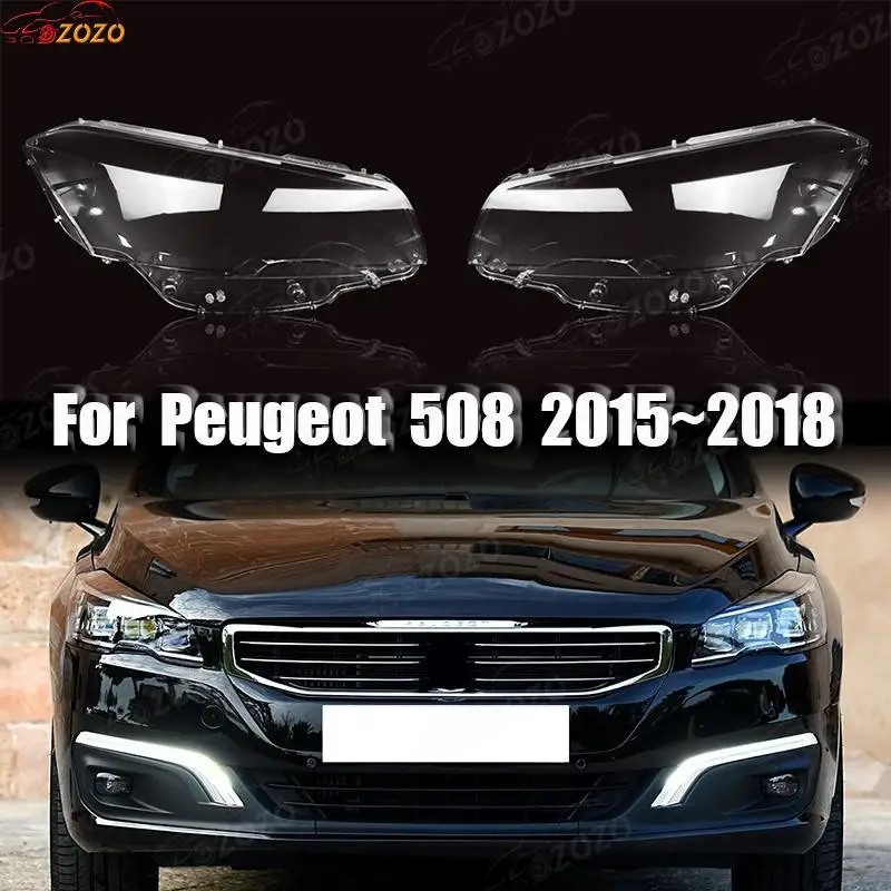 

Крышка лампы фары подходит для Peugeot 508 2015 2016 2017 2018, крышка объектива фар автомобиля, пылезащитный чехол для фар, автомобильные аксессуары