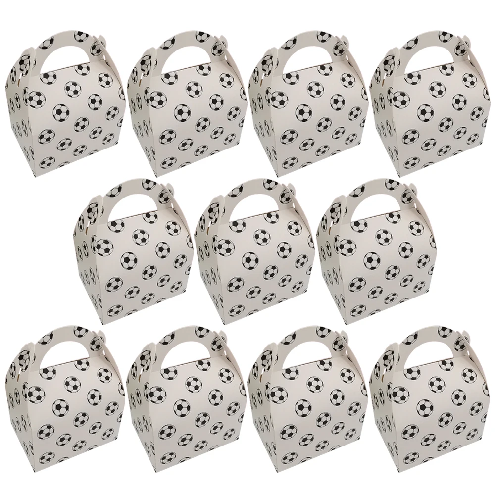 

50 Pcs Boxes Soccer Party Treat Bride Candy Box Football Gift Boxes Sweets Container Wedding Holiday Decorations