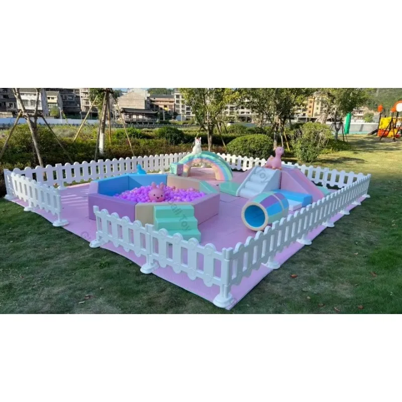 Macaron  Playground Equipment Soft Play Set with Ball Pit