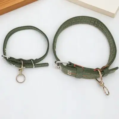 

2Pcs Sheep Safety Collars Adjustable Thickened Canvas Livestock Outdoor Traction Husbandry Supplies Sheep Collars