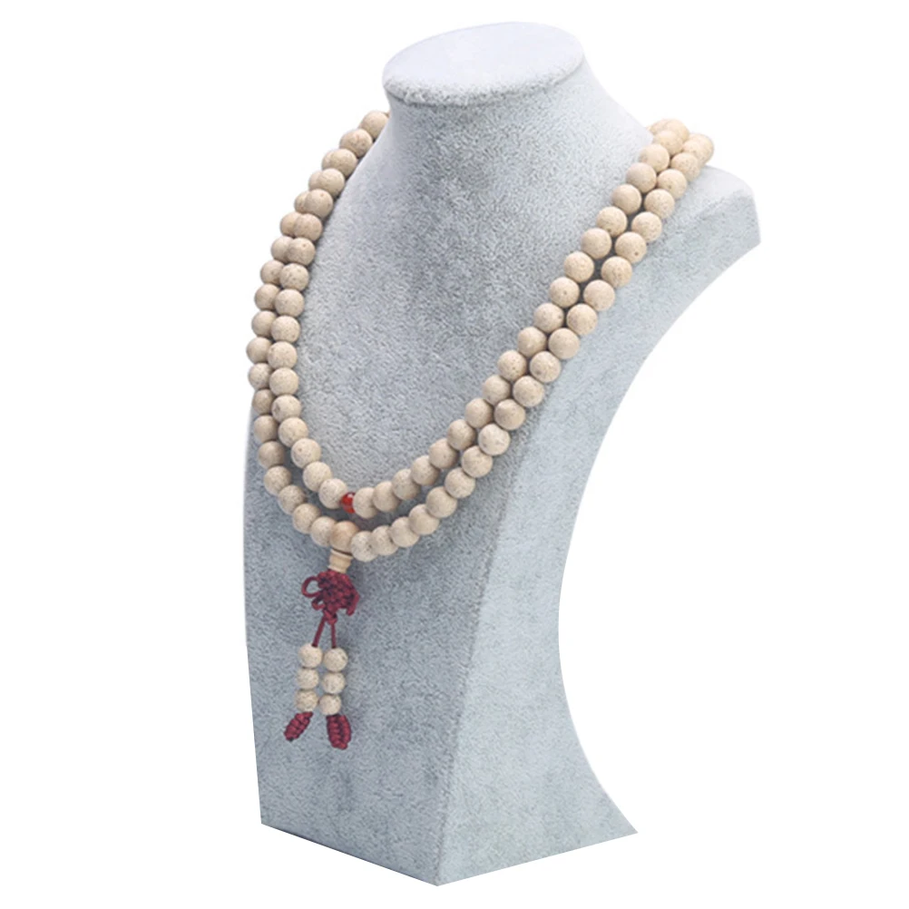 

Necklace Displays Organizer Jewelry Bust Display Grey Extra Wide Base Stable Scratch Resistant Ideal for Retail Stores Home