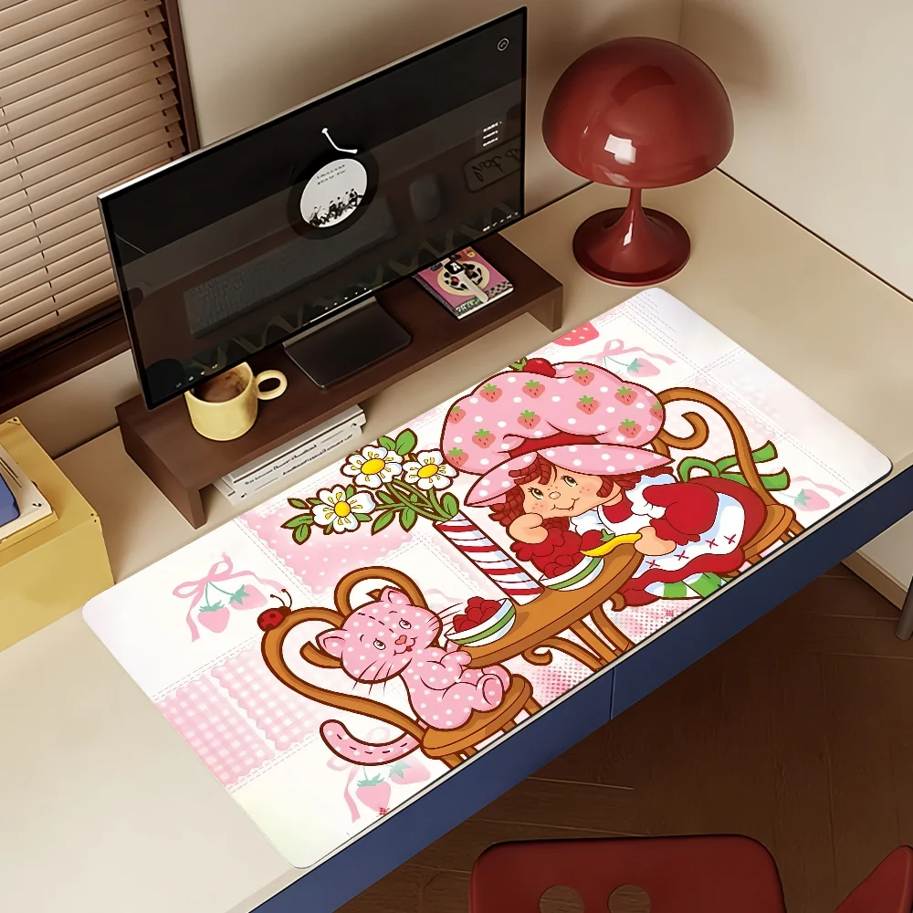 S-Strawberry Cute S-Shortcake-S Mouse Pad Large Non-Slip Waterproof Mat Stitched Edge Keyboard Pad for Gaming Daily Office view 6