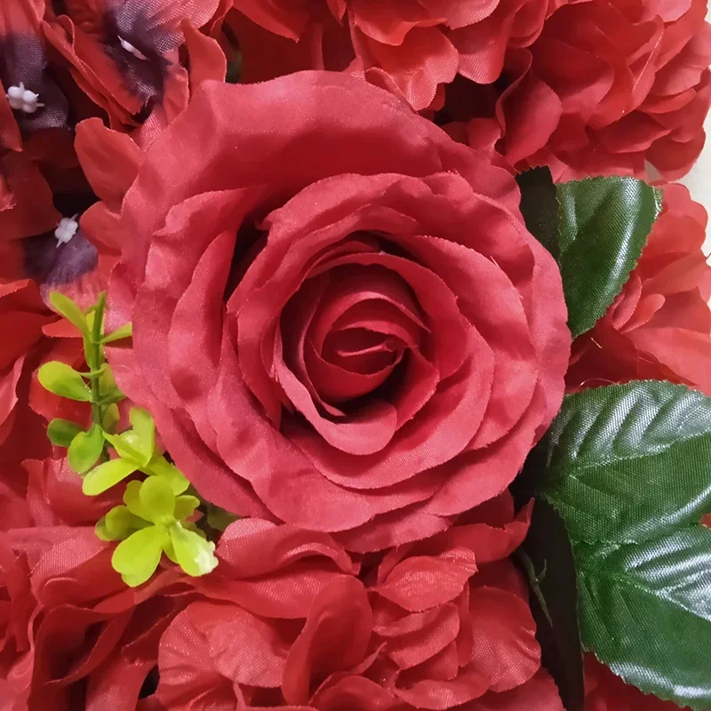 Red Arc Floral Flower Panel Artificial Flowers For Party Background Decoration Wedding Decor Bridal Shower Home Decor Items