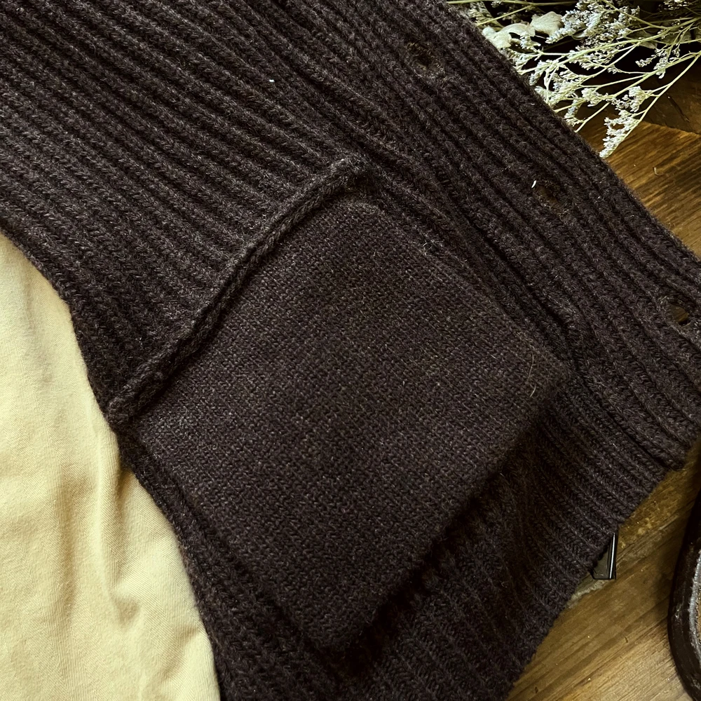 Men\'s Wool Cardigan Shawl Collar Autumn Winter Sweater