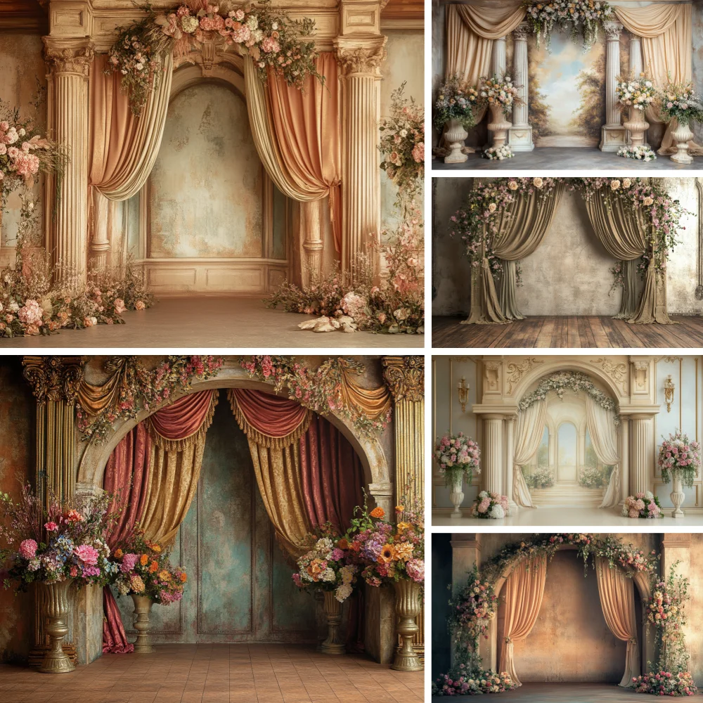 

Photography Background Frame Arch Texture Wall Baroque Adult Birthday Maternity Portrait Decor Backdrop Photo Studio