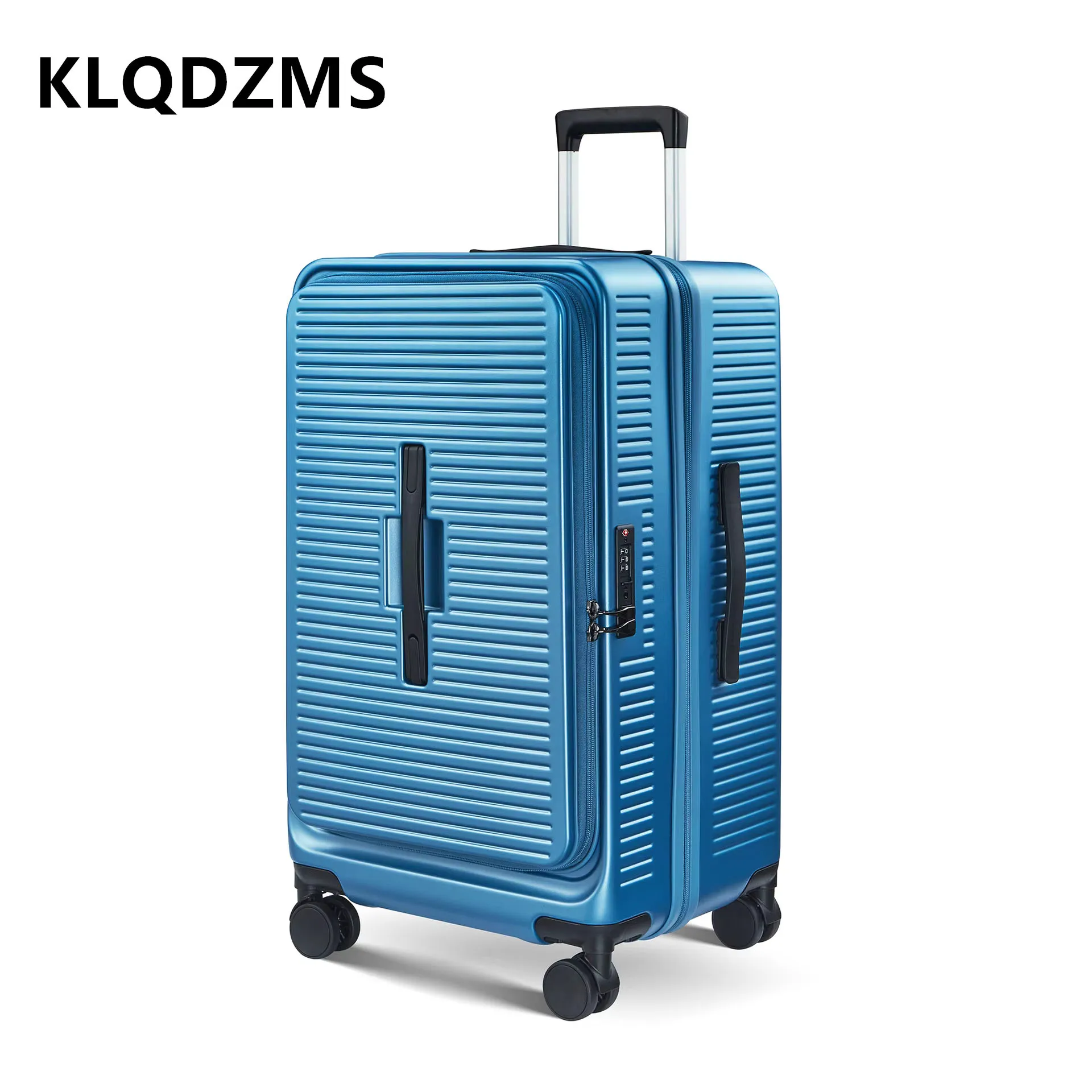 Klqdzms 22 "26" 30nch Hoogwaardige Bagage Vooropening Pc Multifunctionele Trolleykoffer Familie Reizen Essentials Dames Koffer