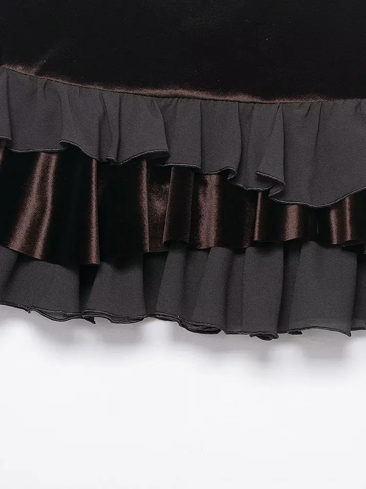 NLZGMSJ 2025 الخريف النساء أزياء مثير التنانير الصغيرة الجديدة مكدسة الديكور التنانير النساء هايت الشارع أنيقة حزب اللباس Y2K