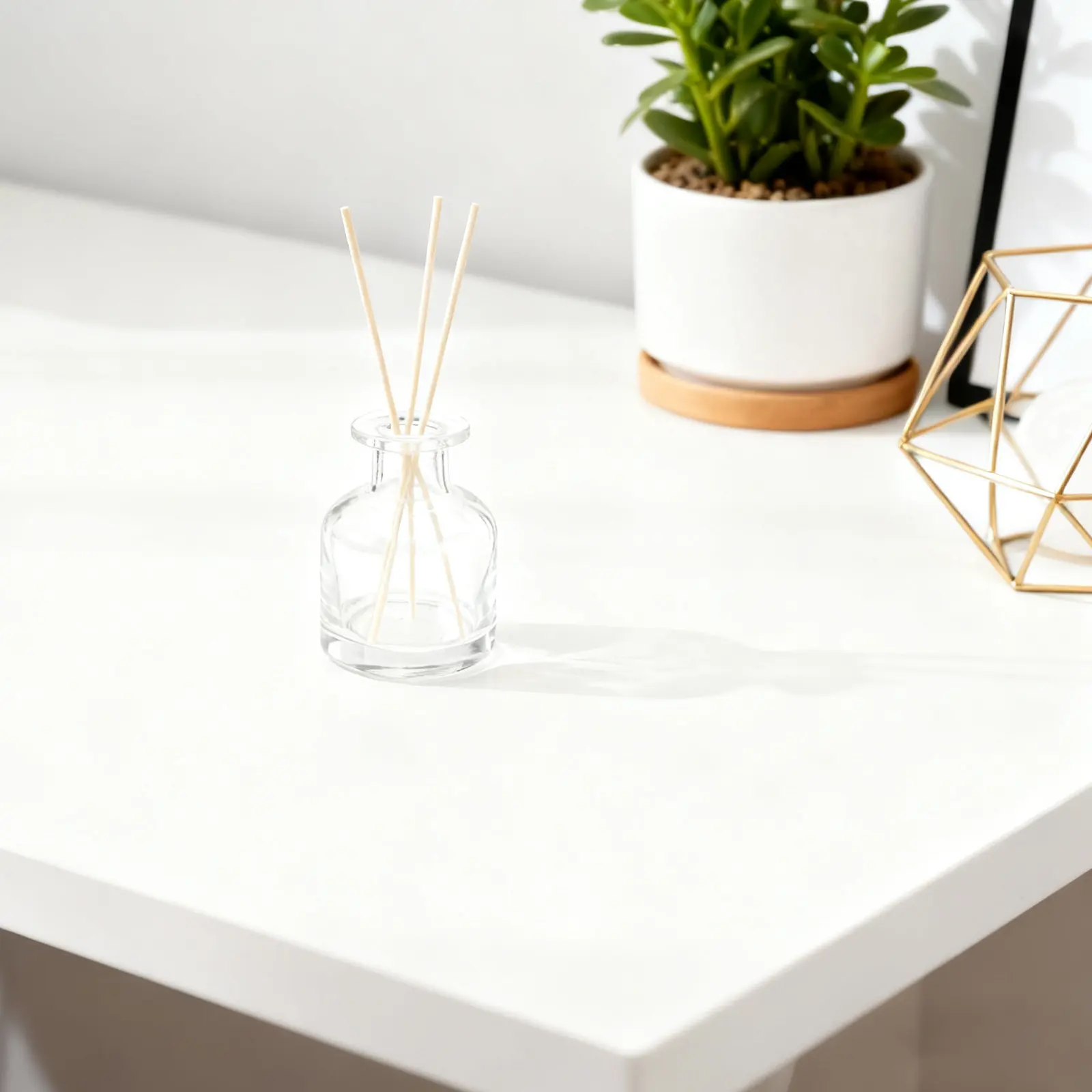 

2 шт. пустых стеклянных цилиндрических флаконов для диффузоров с ротанговыми палочками, многоразовые, для ароматерапии и декора дома