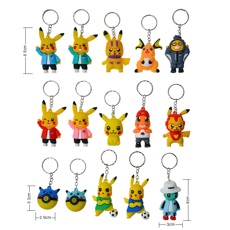 

2027 24Pcs/Set Pokemon Pikachu Blind Box Action Figure Model Doll Keychain Pendant Decorative Toy For Children's Christmas Gift