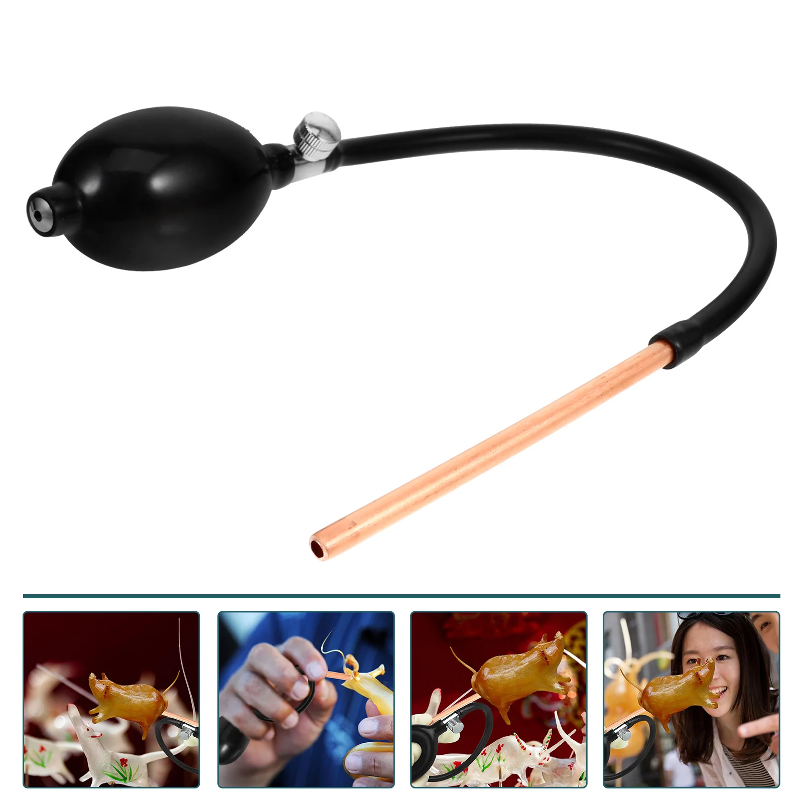 

Sugar Blowing Man Mold Blown Pump Cookie Decorating Supplies Manual Plastic Isomalt Manual Cookie Kitchen Tools