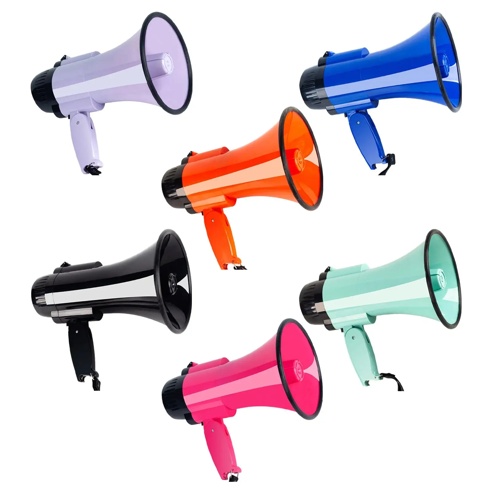 Multifunctional Portable Megaphone 30W Loud Horn with Siren 240 Second Recording for Flood Control Outdoor