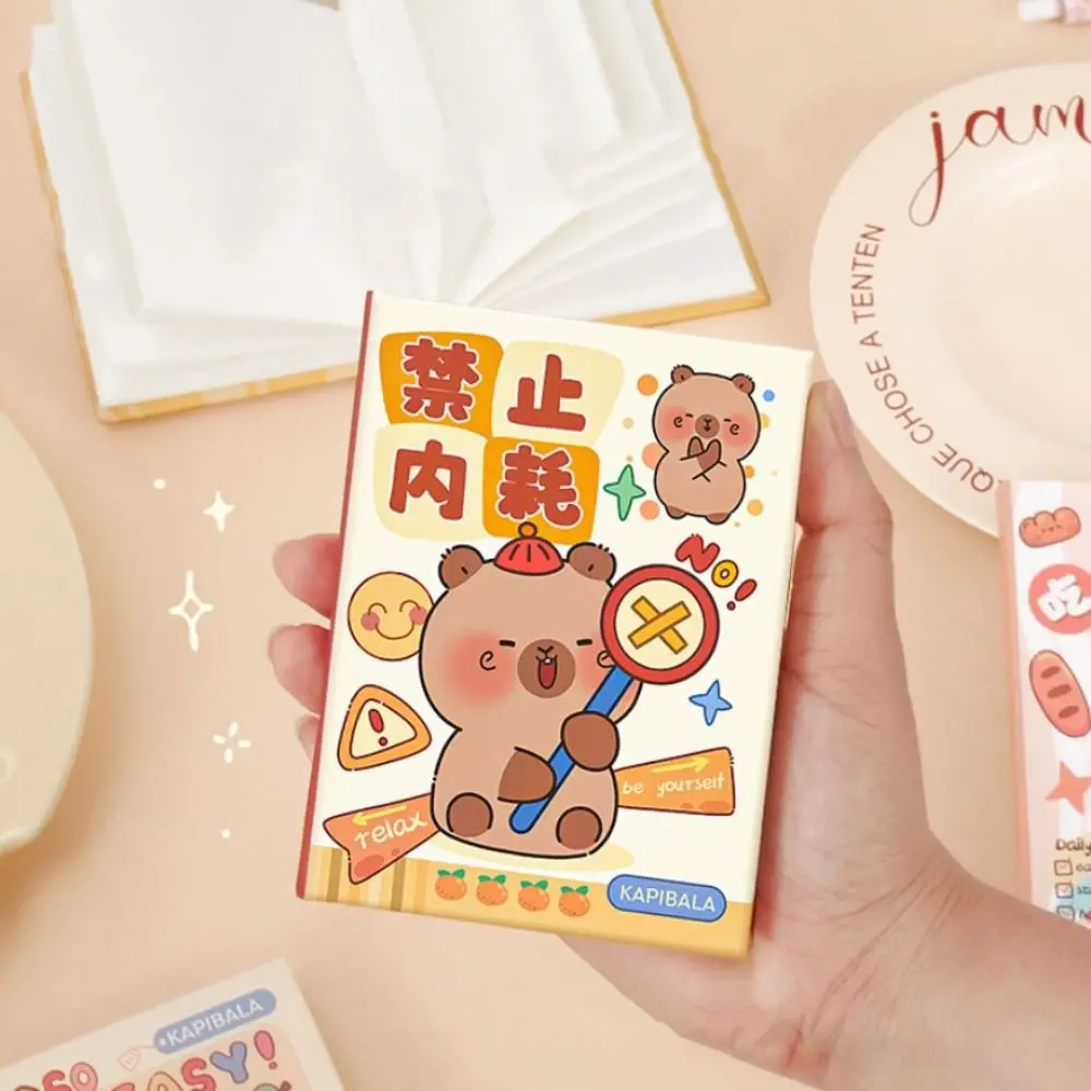 To Do List Kawaii Capybara A7 Notebook Portable Cute Small Pocket Notepad Cartoon Mini Writing Pad Diary