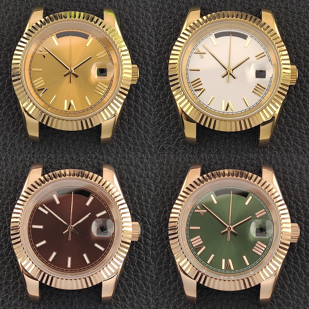 

Корпус часов Miyota8285, 36 мм/39 мм, розовое золото/золото, нержавеющая сталь 316L, сапфировое стекло, подходит для механизма 8285, аксессуары для часов