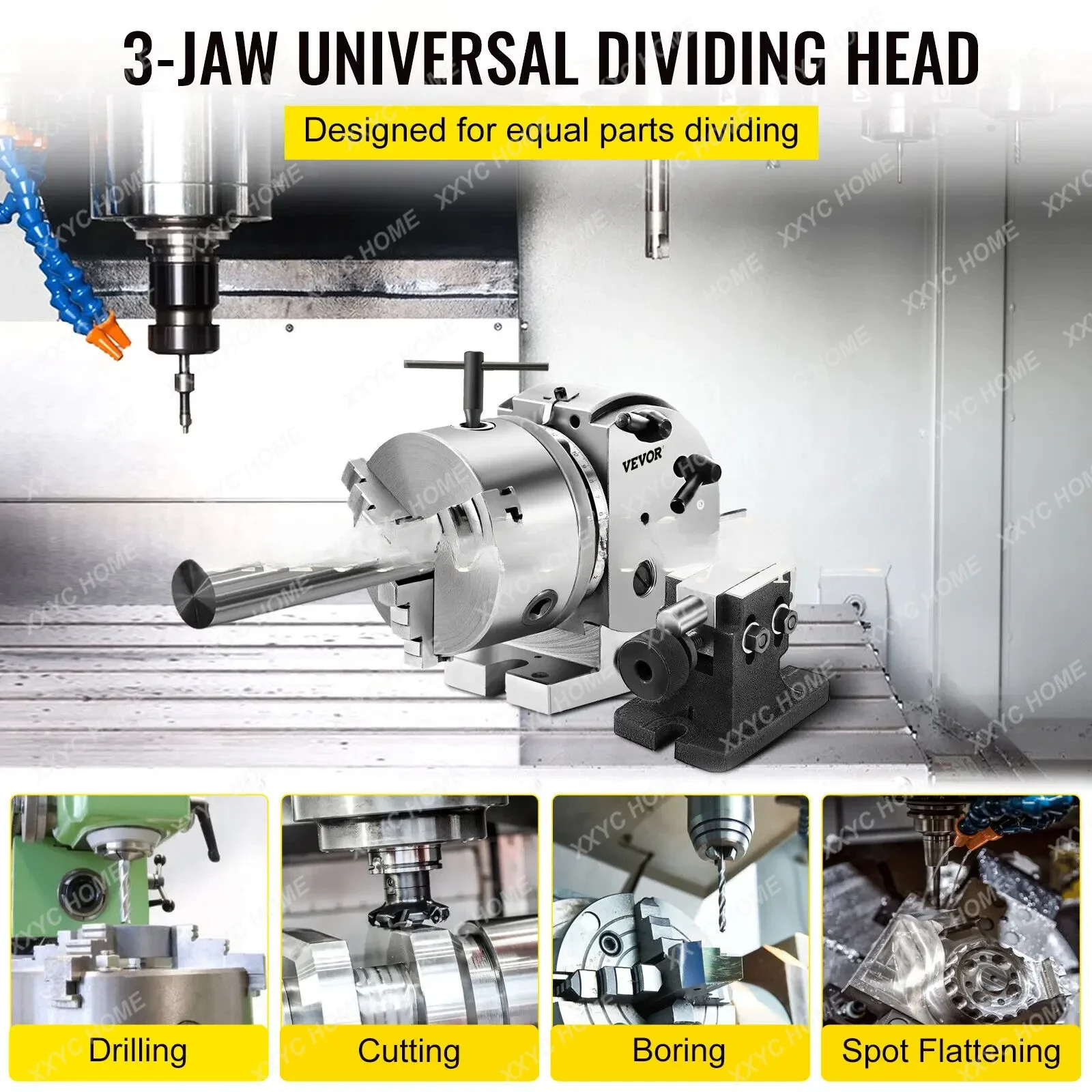 Universal with Indexing Plates, Tailstock & 125mm 3-Jaw Chuck for  BS0 5