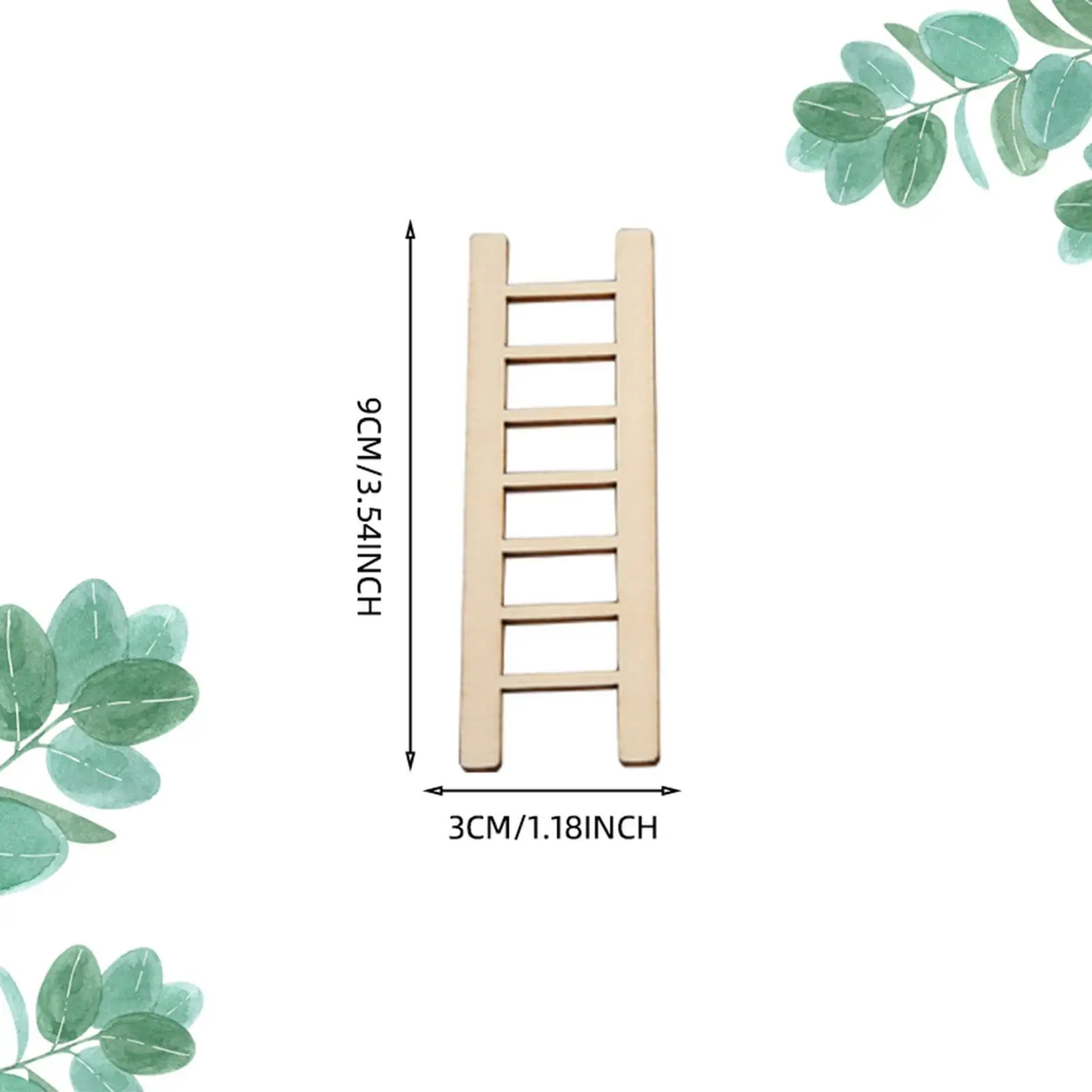 30 piezas de escaleras de madera en miniatura, escalera para casa de muñecas, manualidades DIY, adorno de jardín de hadas para accesorios de escena de paisaje