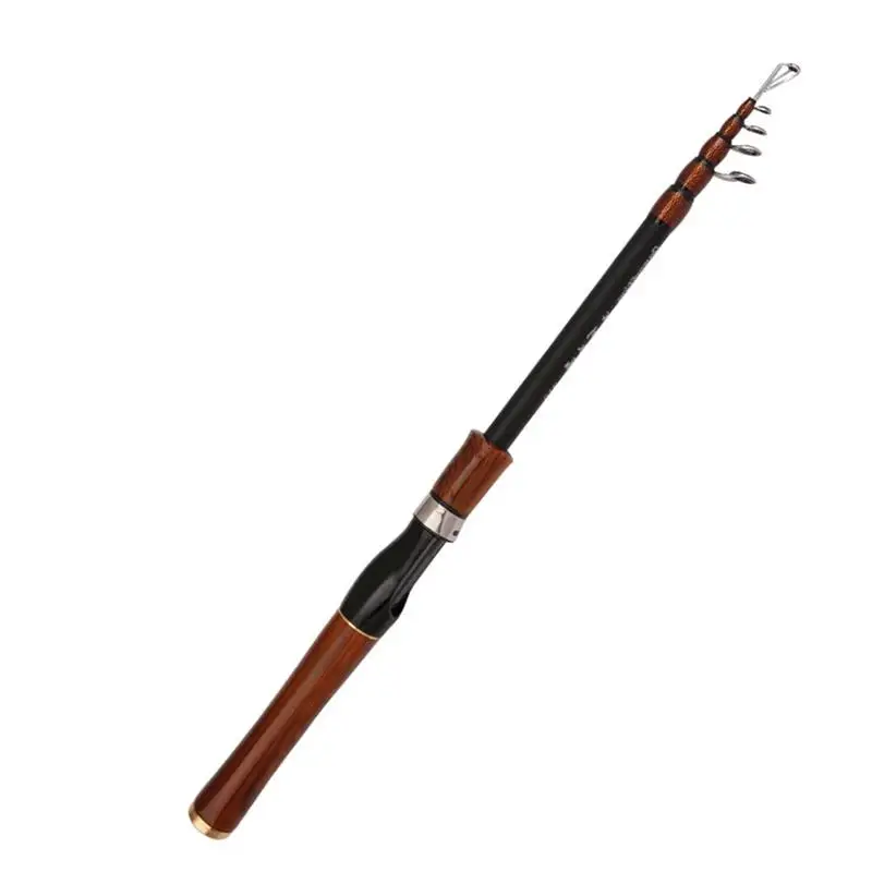 Telescopic Rod Fishing Gear For Travel Comfortable Grip Travel Rods Fishing Fishing Gear Sensitive Response For Reservoirs