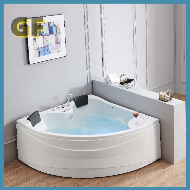 Radio/CD function indoor small corner jacuzzi spa jacuzzi